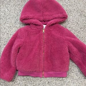 Janie and Jack Fuchsia Plush Hooded Jacket